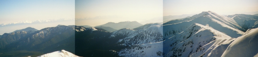 Panorama z vrcholu Chopku - vchod